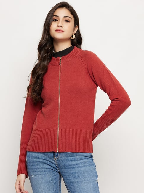 MADAME Red Regular Fit Sweater-picture-39