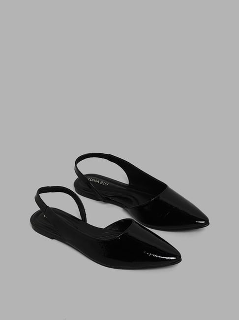 LUNA BLU by Westside Black Sling Back Flat Shoes