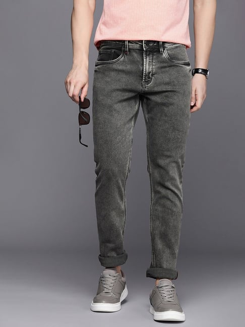 Buy Allen Solly Jeans Grey Slim Fit Jeans for Mens Online Tata CLiQ