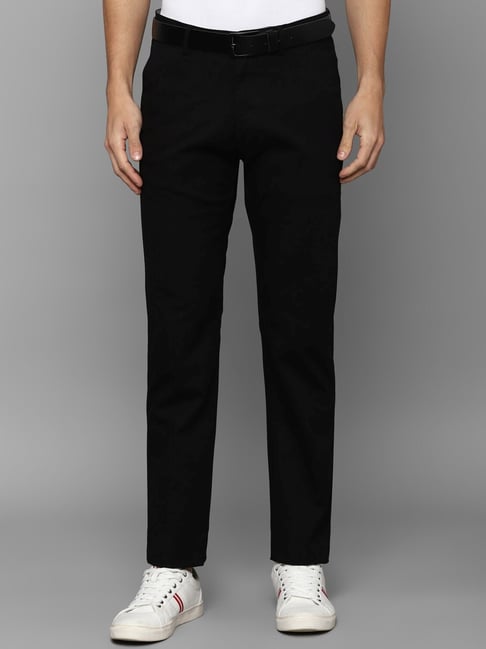 Allen Solly Blue Cotton Slim Fit Trousers