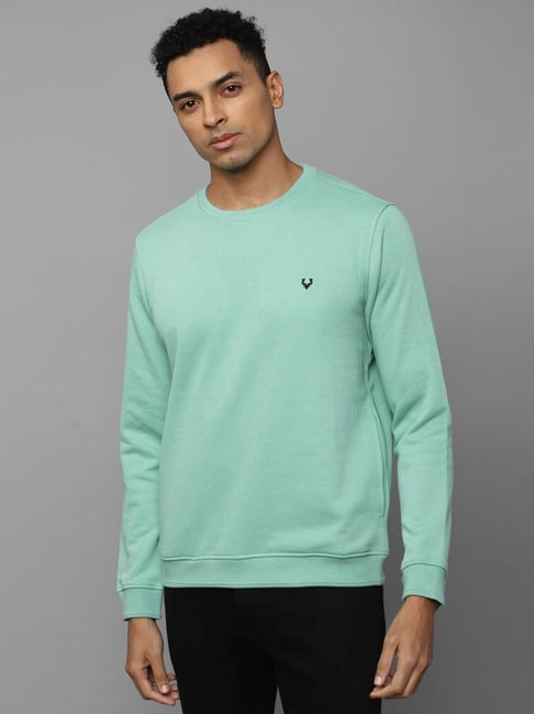 Allen Solly Green Cotton Regular Fit Sweatshirt-picture-17