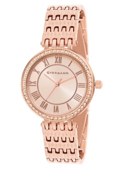 Giordano rose gold ladies watch best sale