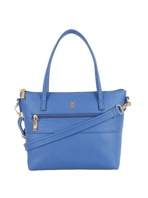 Baggit Persian Blue PVC Solid Tote Handbag