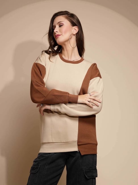 Global Republic Beige & Brown Pullover-picture-23