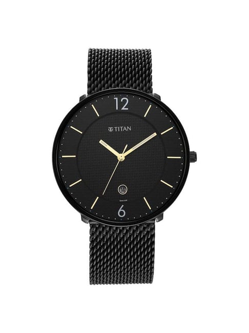 Black analog watch sale