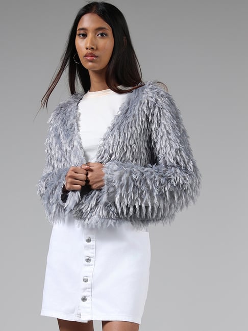 Furry sale cardigan jacket