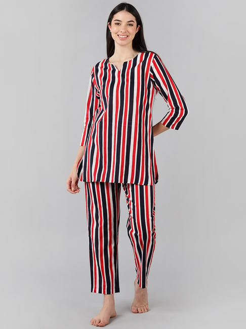 Striped night online suit