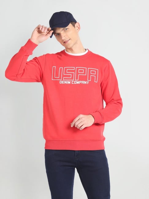 U.S. Polo Assn. Denim Co. Red Cotton Regular Fit Printed Sweatshirt-picture-30