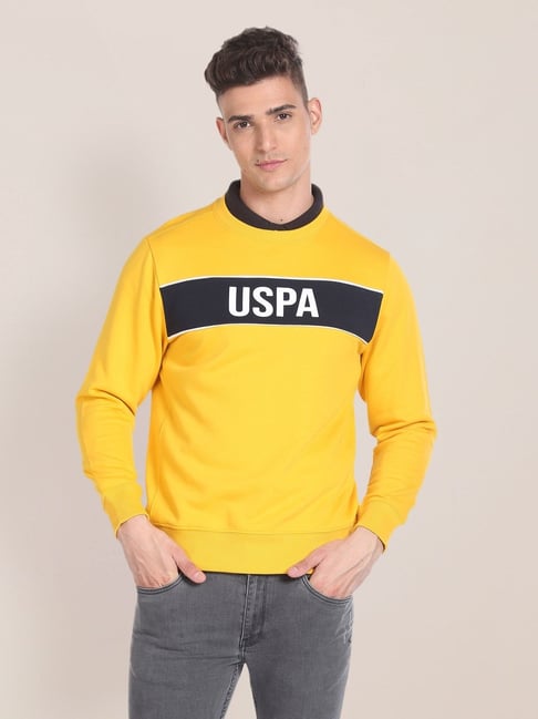 Us polo yellow store sweatshirt