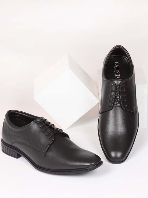 Fausto Men's Black Derby Shoes-picture-47