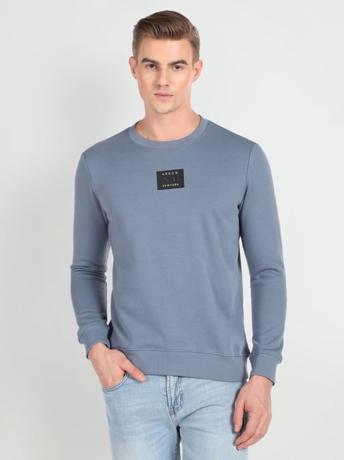arrow new york Arrow Newyork Grey Cotton Regular Fit Sweatshirt-picture-34