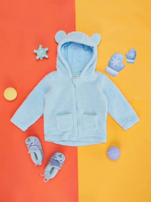 Pantaloons Baby Kids Sky Blue Cotton Regular Fit Full Sleeves Sweatshirt