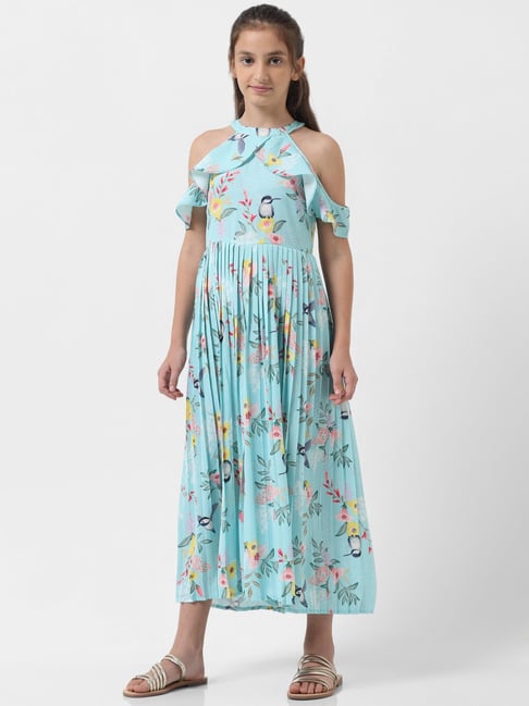 VERO MODA GIRL Blue Floral Print Jumpsuit