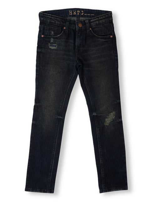 Pepe Jeans Boys Dark Blue Distressed Jeans