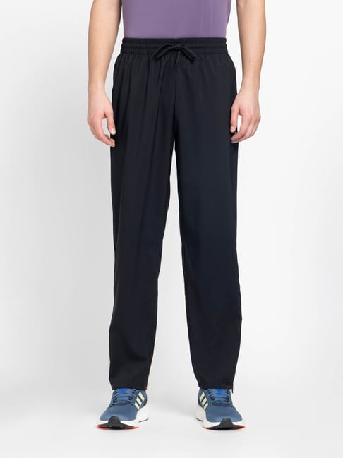 Adidas Black Regular Fit Sports Trackpants