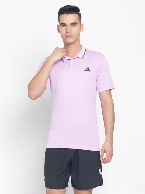 Adidas Purple Slim Fit Sports Polo-picture-11