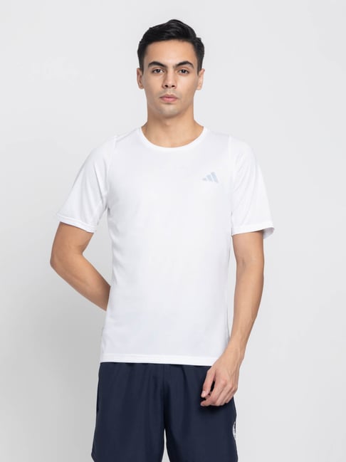 Adidas White Slim Fit Printed Sports T-Shirt-picture-21