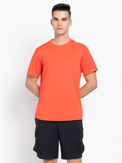 Adidas Orange Regular Fit Printed Sports T-Shirt-picture-45