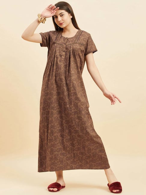 Buy Indian Handicraft Cotton Women Plus Size Nighty Night Wear Sleep Wear  Night Gown-13 Pink at Amazon.in