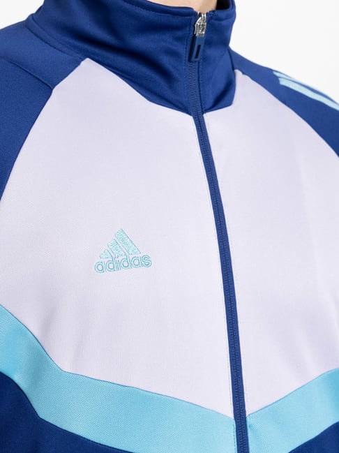 Buy adidas Blue Regular Fit Tiro Sports Jacket for Men's Online