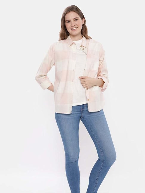 American Eagle Outfitters Pink Chequered Shirt