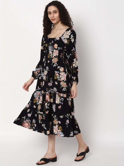 adrianna papell black ruffle dress Lyra Maxi Dress main image 1