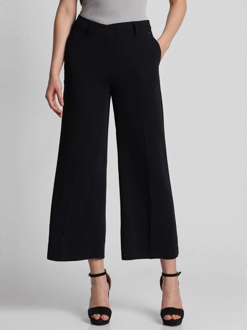 Buy Global Republic Black Regular Fit High Rise Regular Trousers for  Women's Online @ Tata CLiQ