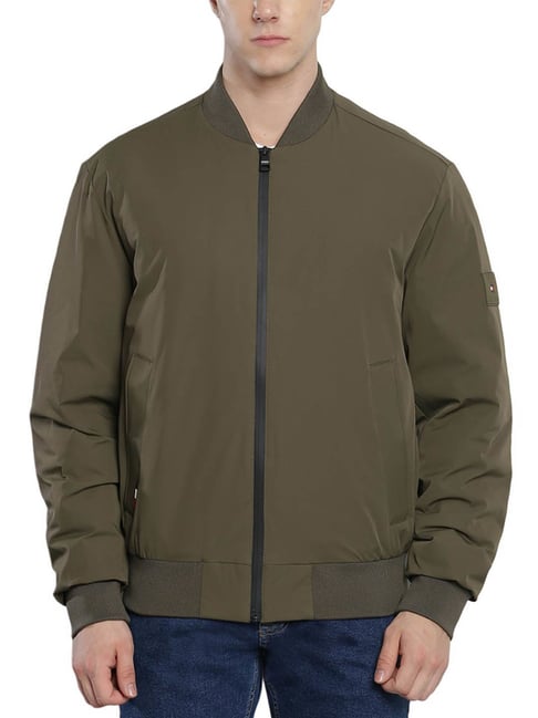 Tommy Hilfiger Olive Regular Fit Bomber Jacket