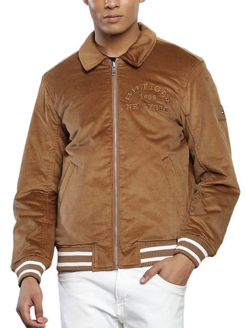 Buy Tommy Hilfiger Beige Cotton Regular Fit Reversible Jacket for