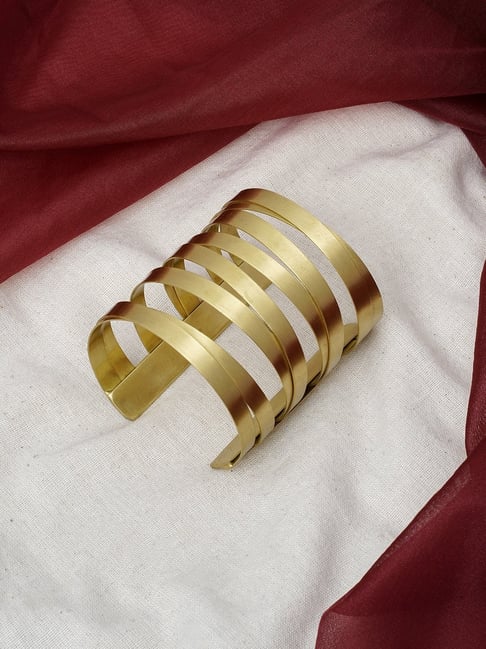 Teejh Pranjalika Golden Cuffs Bracelet for Women-picture-28