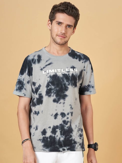 Street 808 by Pantaloons Multicolored Cotton Regular Fit Printed T Shirt