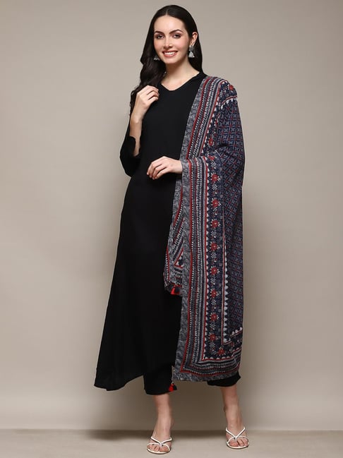 Biba Navy Printed Dupatta