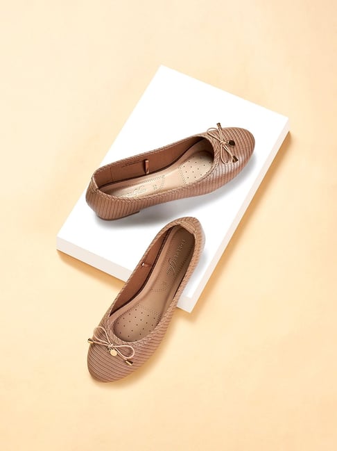 Forever Glam by Pantaloons Women's Taupe Flat Ballets