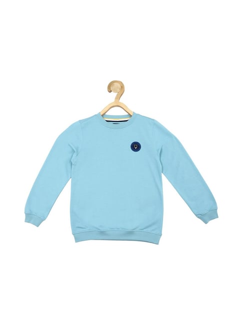 Allen Solly Junior Blue Solid Full Sleeves Sweatshirt-picture-24