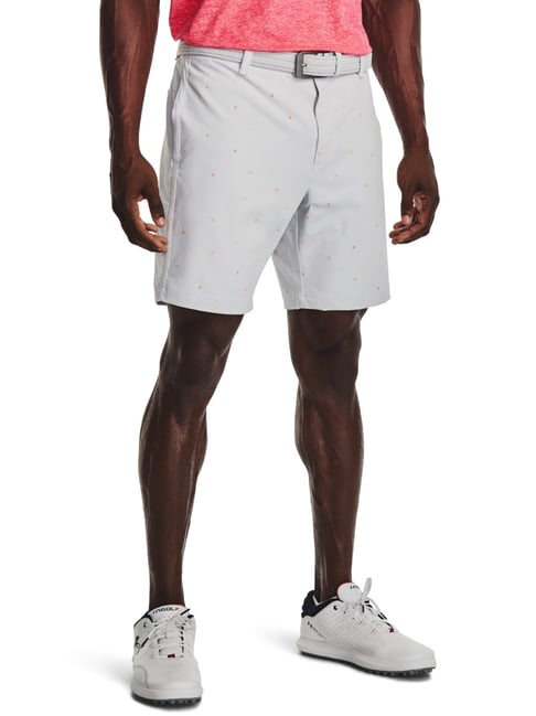 Under Armour Grey Regular Fit Printed Shorts
