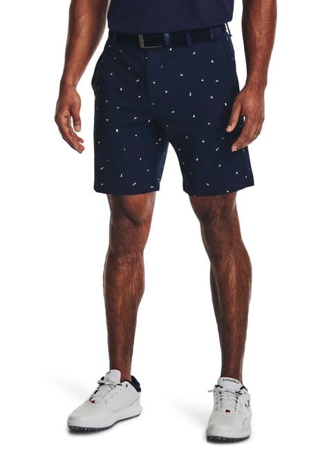 Under Armour Blue Regular Fit Printed Shorts-picture-18