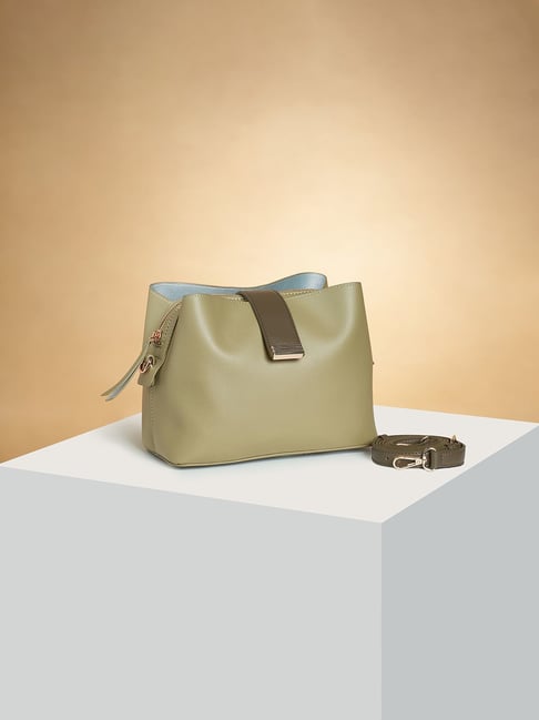 Buy Forever Glam by Pantaloons Olive Solid Medium Shoulder Bag at Best  Price @ Tata CLiQ