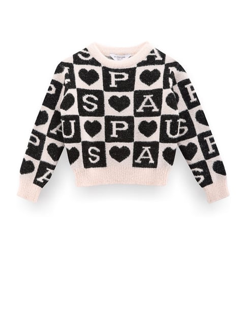 U.S. Polo Assn. Kids Black & Pink Self Design Sweatshirt-picture-47