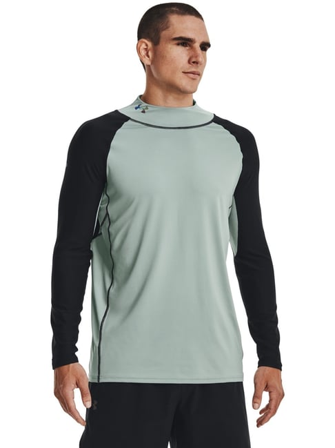 Under Armour Grey Muscle Fit Colour Block Sports T-Shirt