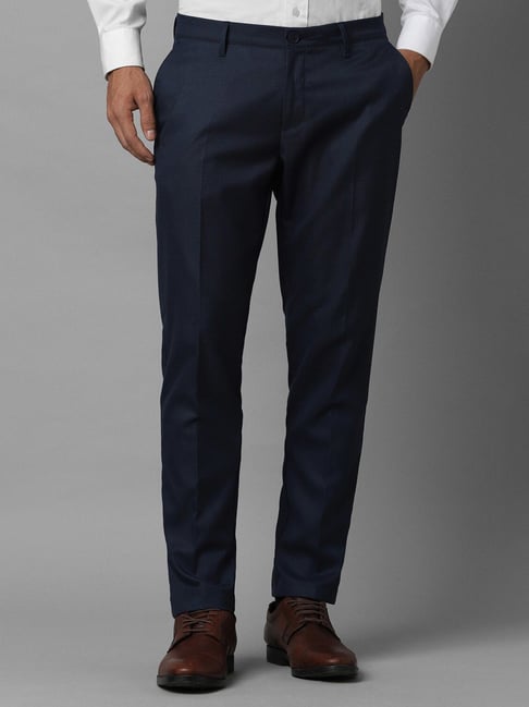 Louis Philippe Sport Navy Slim Fit Trousers-picture-44