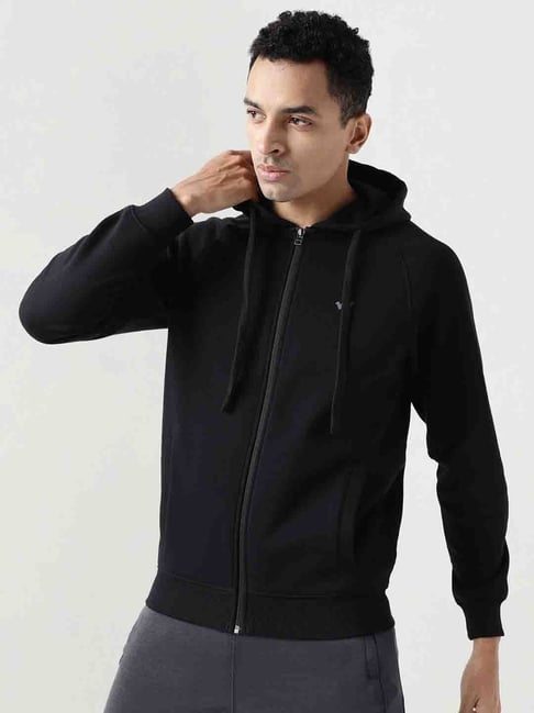 Wildcraft Black Regular Fit Hooded Sweatshirt