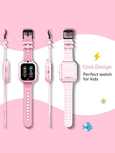 Turet Smartwatch for Kids with Camera, Phone Book, SMS, 2-Way Video  Calling, 4G Sim, No GPS (Pink)
