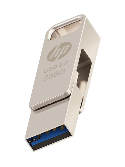 HP USB 3.2 Type C OTG 256GB -X206C Flash Drive (Silver)