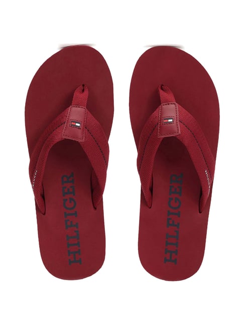 Tommy Hilfiger Men s Red Flip Flops