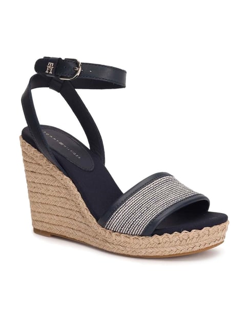 Tommy hilfiger wedges outlet navy