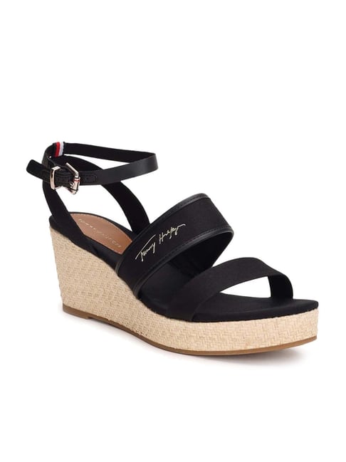 Buy Toetos Women's Solsoft-5 Black Mid Heel Platform Wedges Sandals - 9 M  US Online at desertcartINDIA
