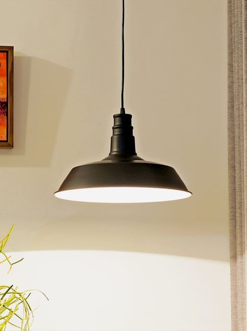 Buy Kapoor Lamp Shades Black Metal Eleora Matt Pendant Ceiling