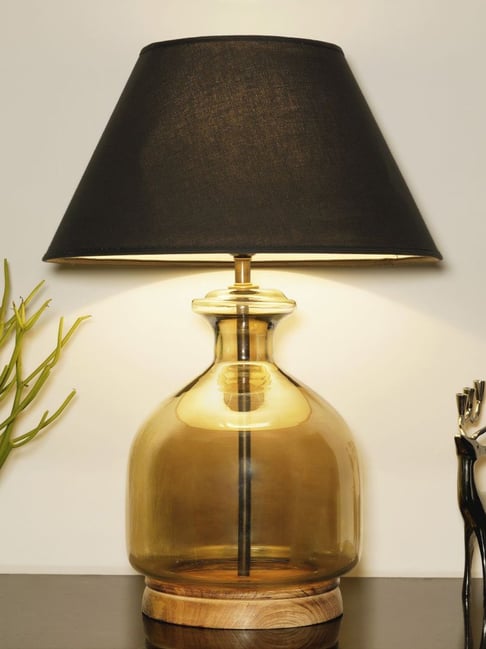 Buy Kapoor Lamp Shades Smoke Black Glass Alper Luster Table Lamp