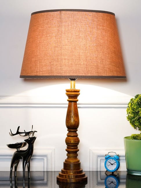 Buy Kapoor Lamp Shades Honey Pink Wood Hatton Table Lamp at Best