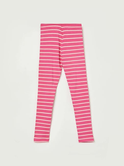 HOT Striped Leggings Pink Leggings Toddler Fame Forever By